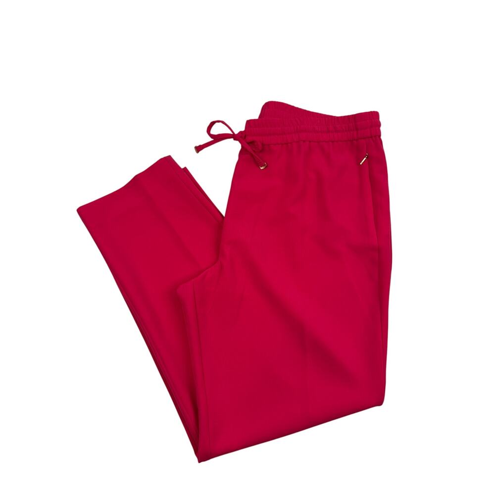 Donna Karan New York Hot Pink Stretch Pull On Trousers Pants Women's Size XL